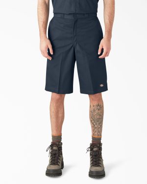 Loose Fit Flat Front Work Shorts. 13