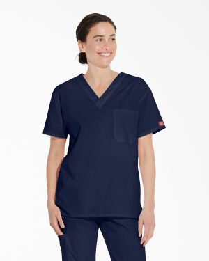 Unisex EDS Signature V-Neck Scrub Top