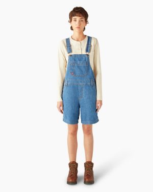 Women's Relaxed Fit Bib Shortalls. 7