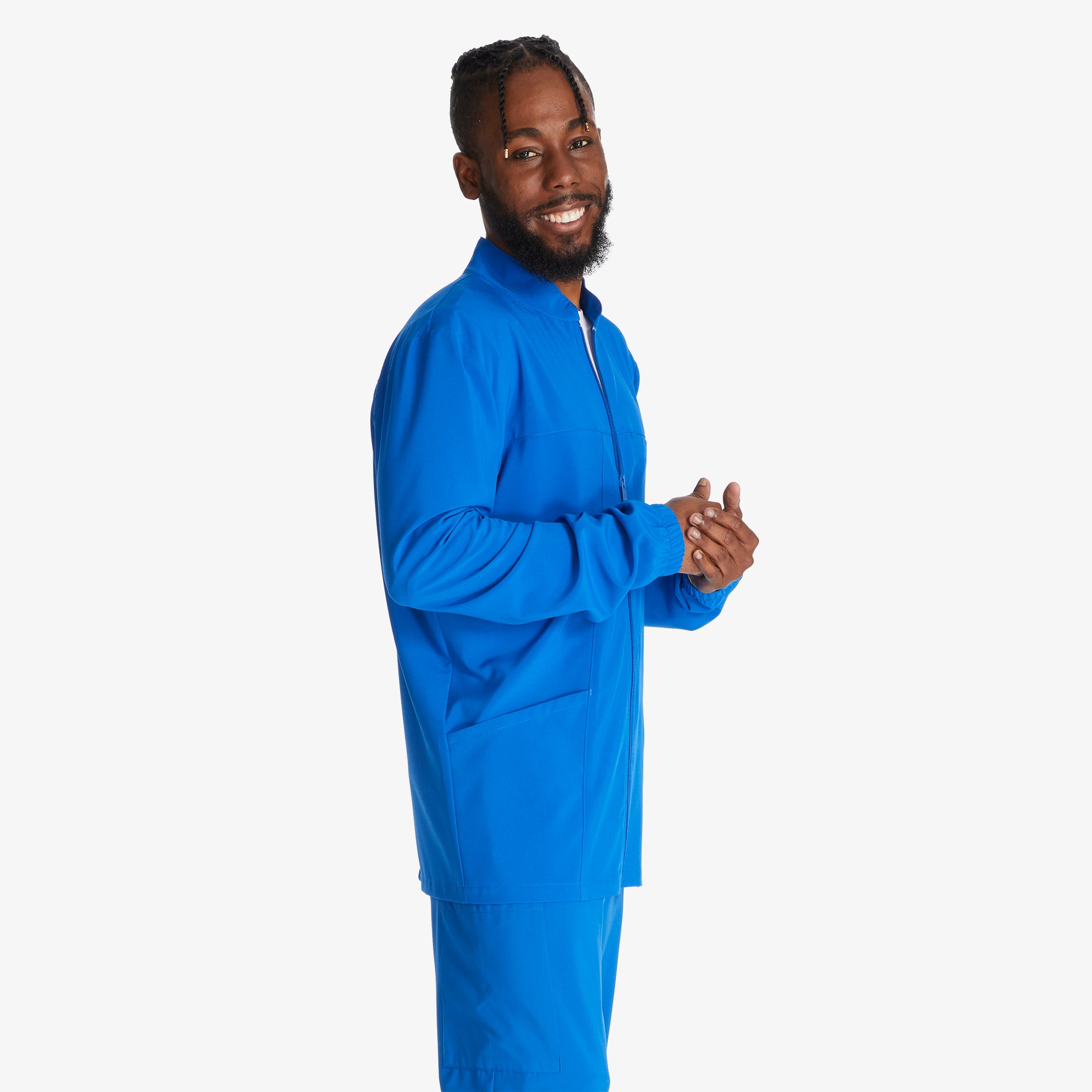 Men's EDS Essentials Zip Front Scrub Jacket - Image 4