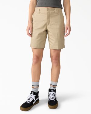 Women's Super Flex Flat Front Shorts. 9