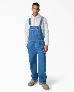 Loose Denim Bib Overalls