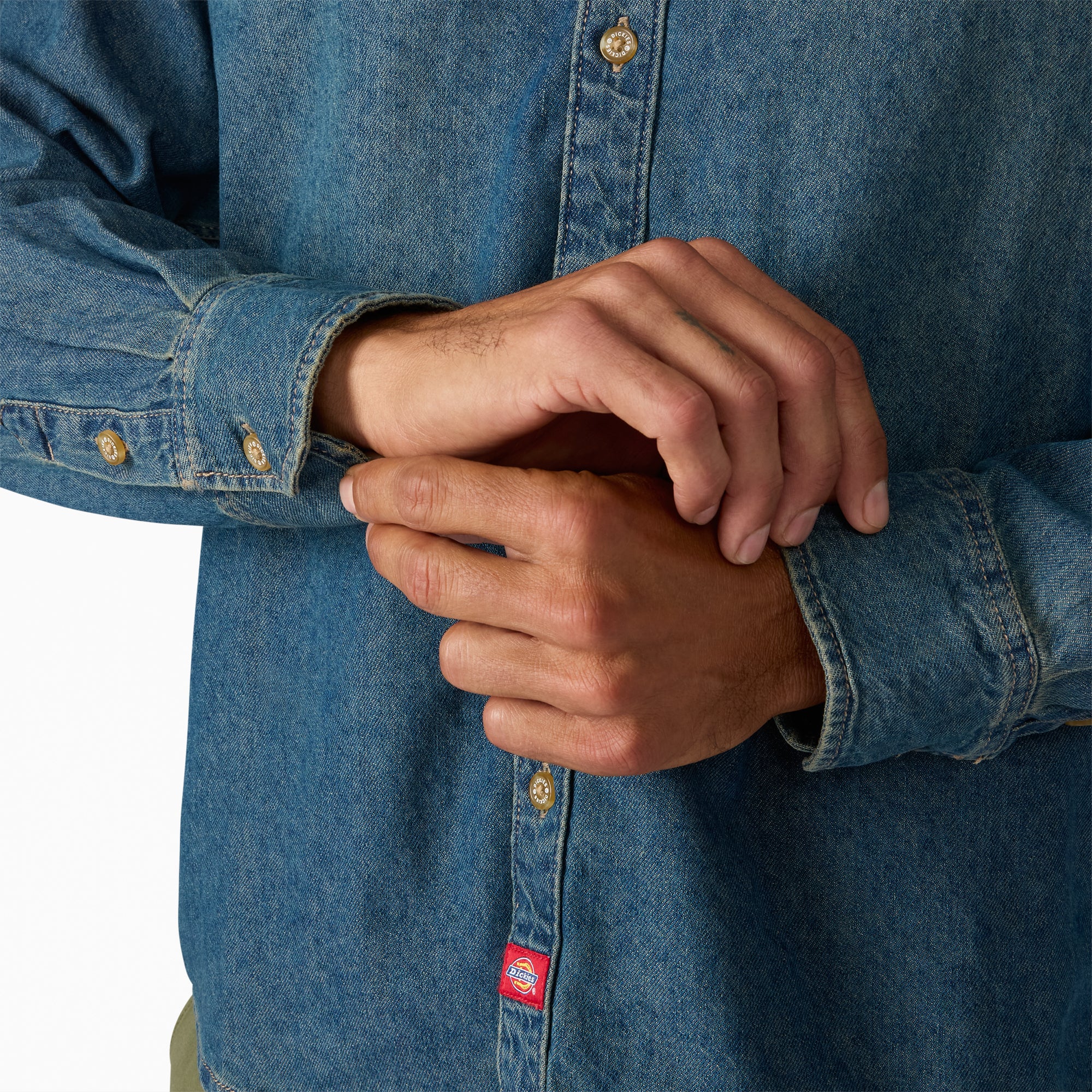 Lightweight Long Sleeve Denim Shirt - Image 5