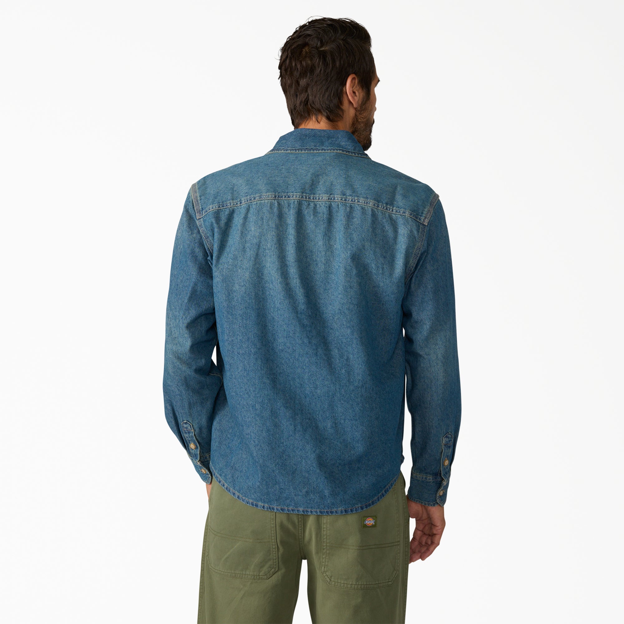 Lightweight Long Sleeve Denim Shirt - Image 2