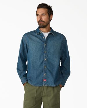 Lightweight Long Sleeve Denim Shirt