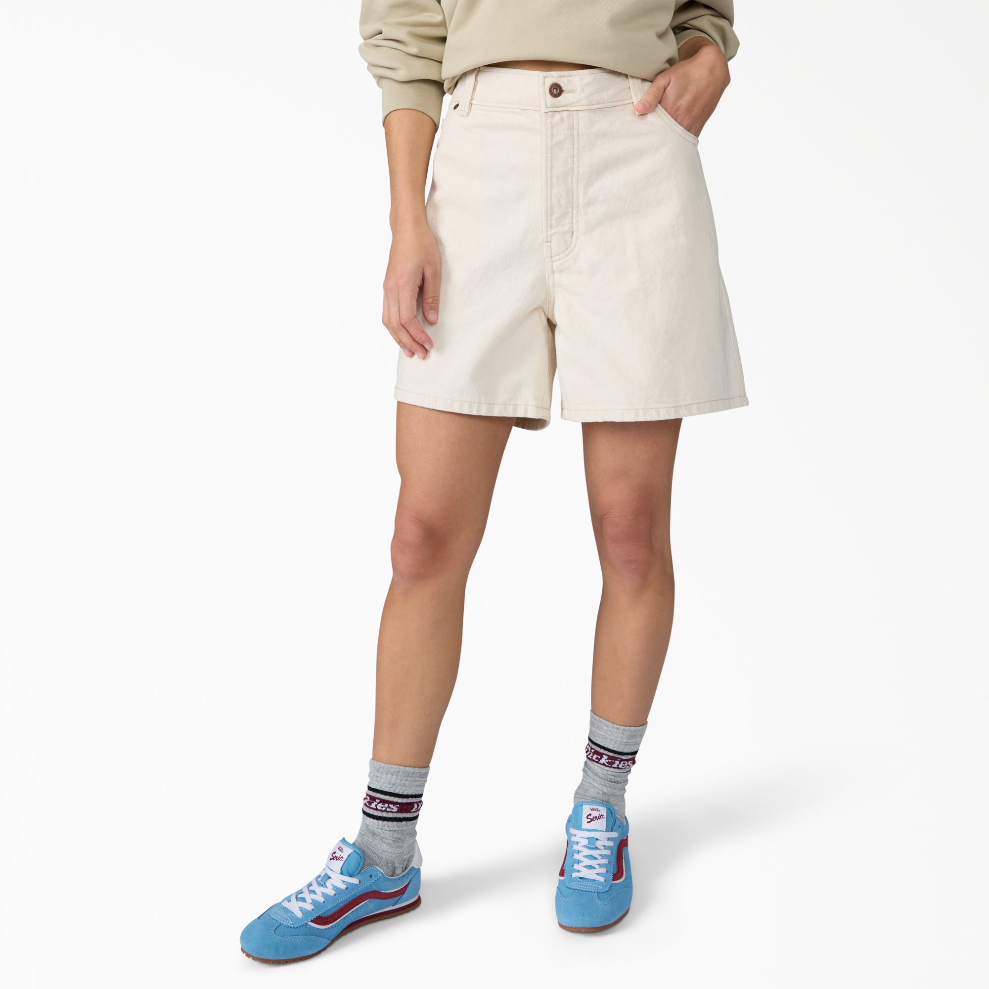 Women's 984 High Waist Jean Shorts. 5