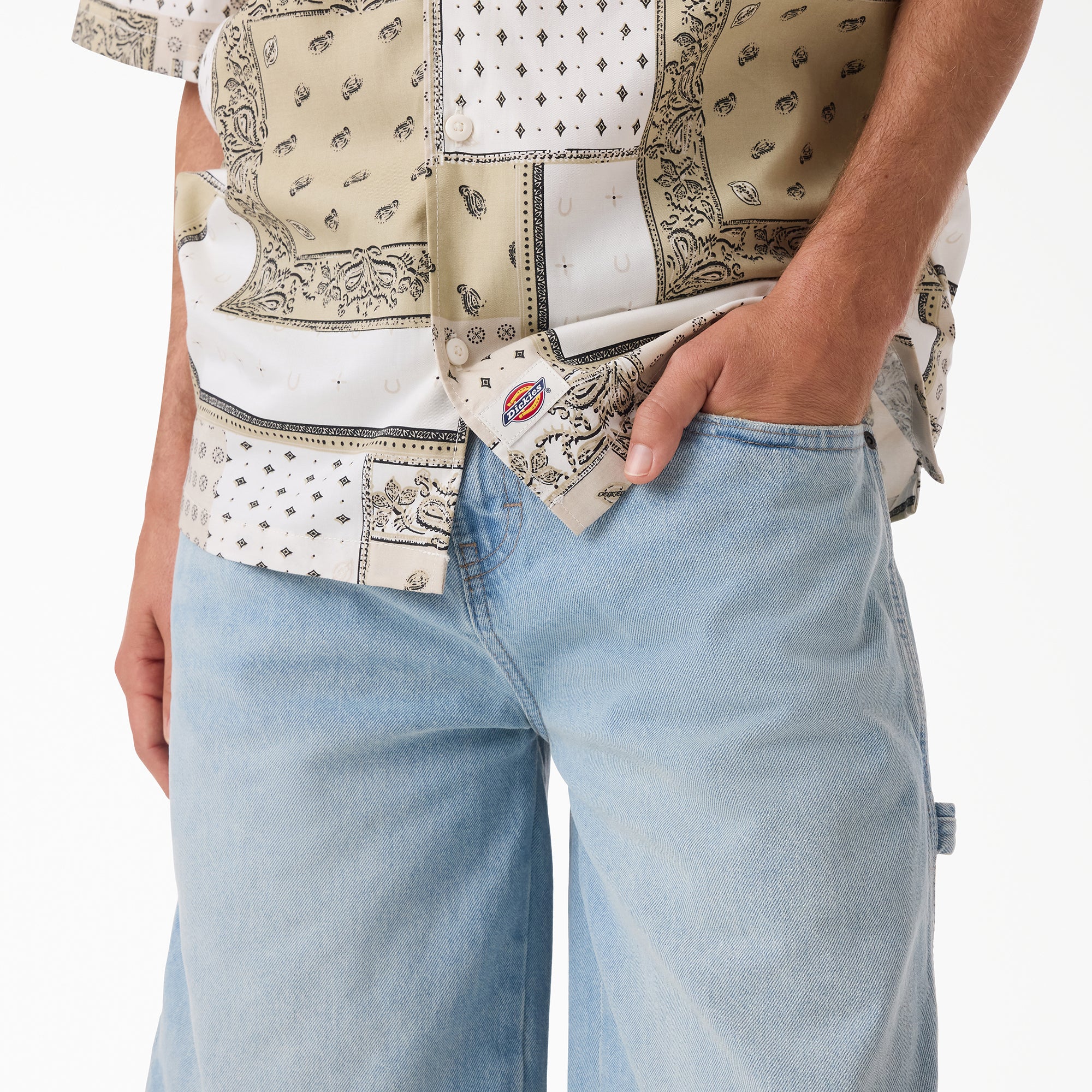Worn In Relaxed Carpenter Denim Shorts. 13 - Image 5