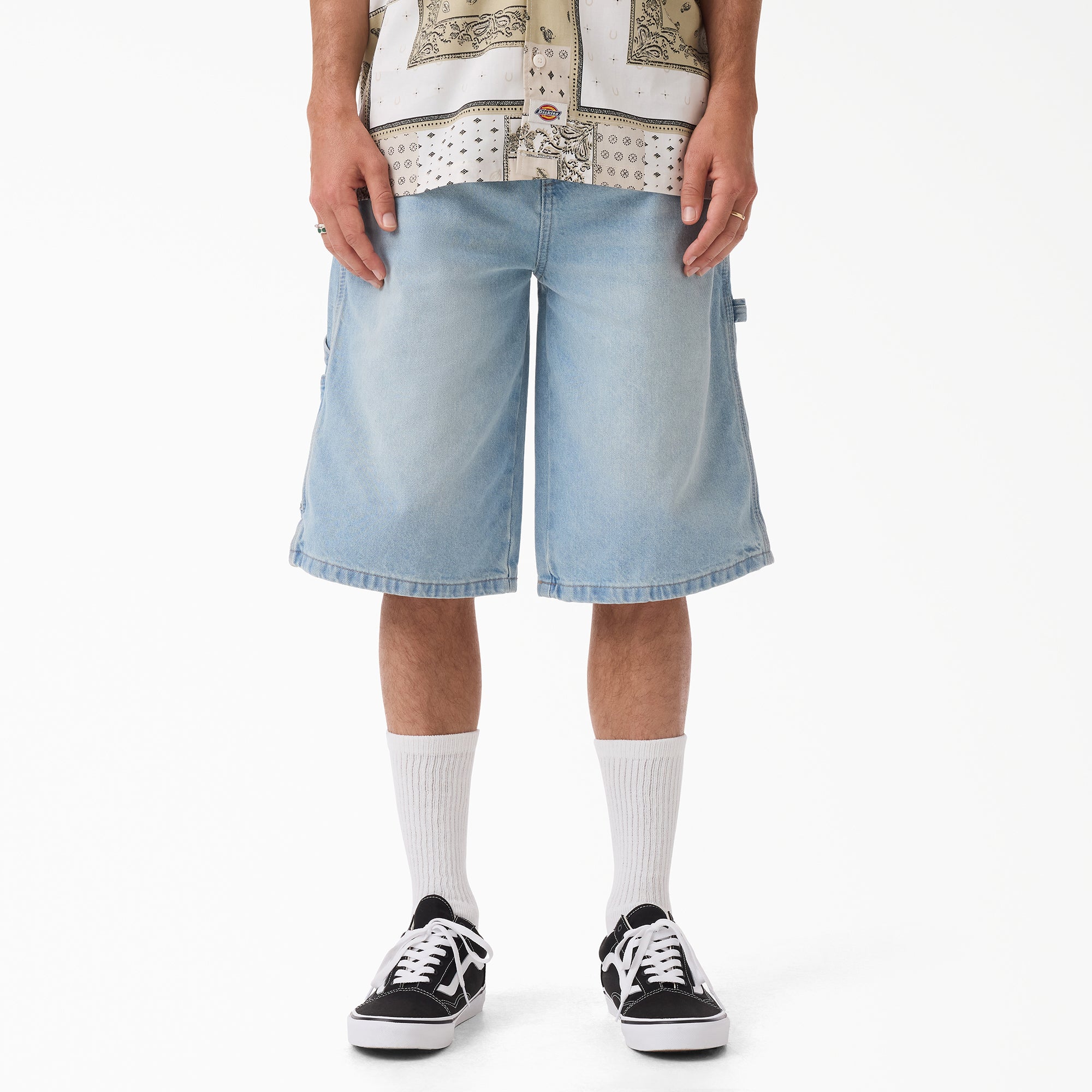 Worn In Relaxed Carpenter Denim Shorts. 13