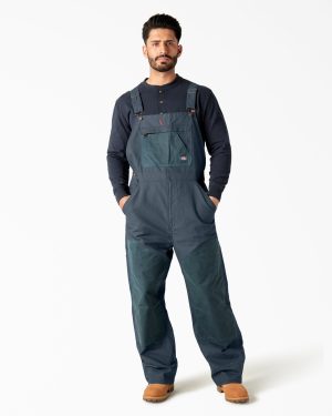 Waxed Canvas Double Front Bib Overalls