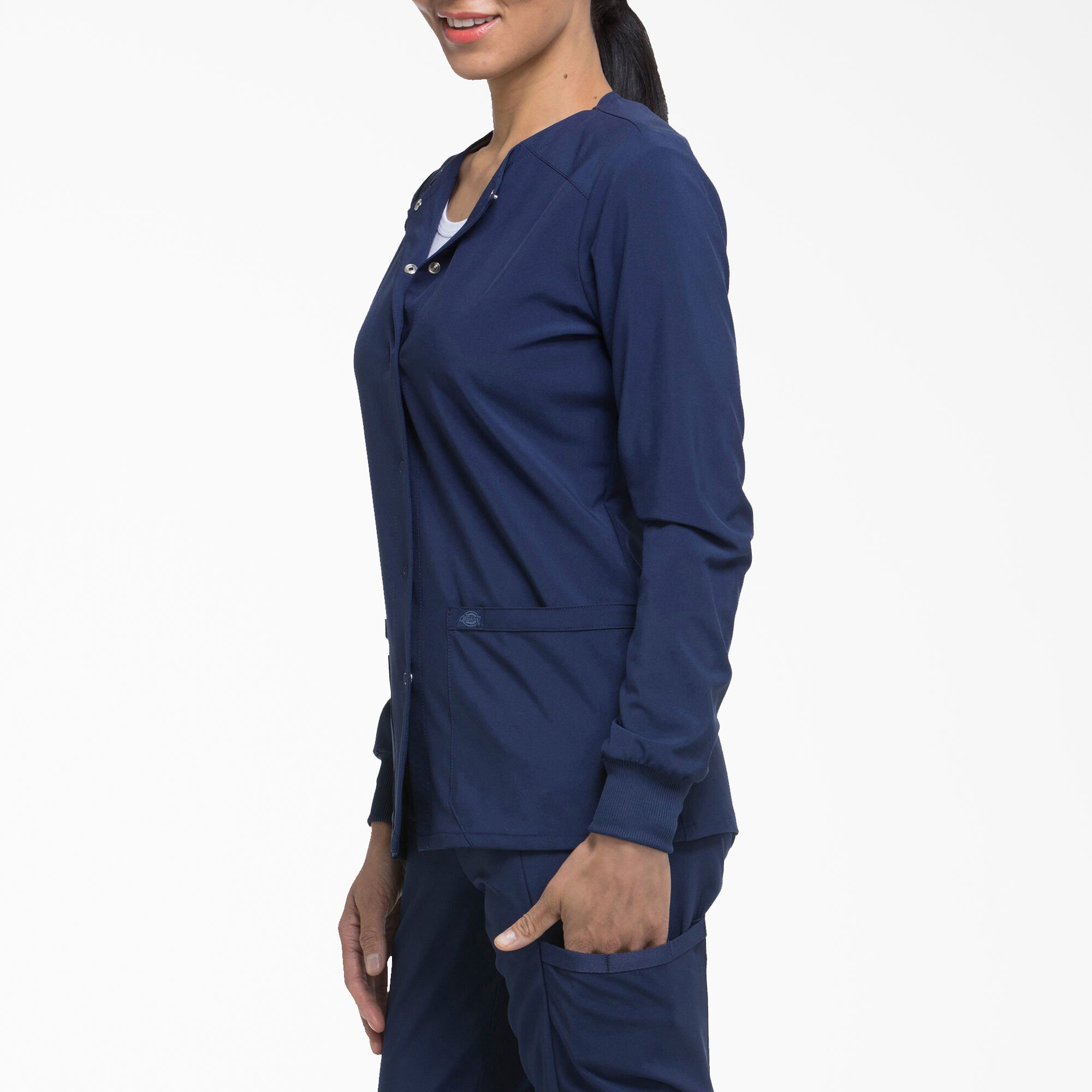 Women's EDS Essentials Snap Front Scrub Jacket - Image 2