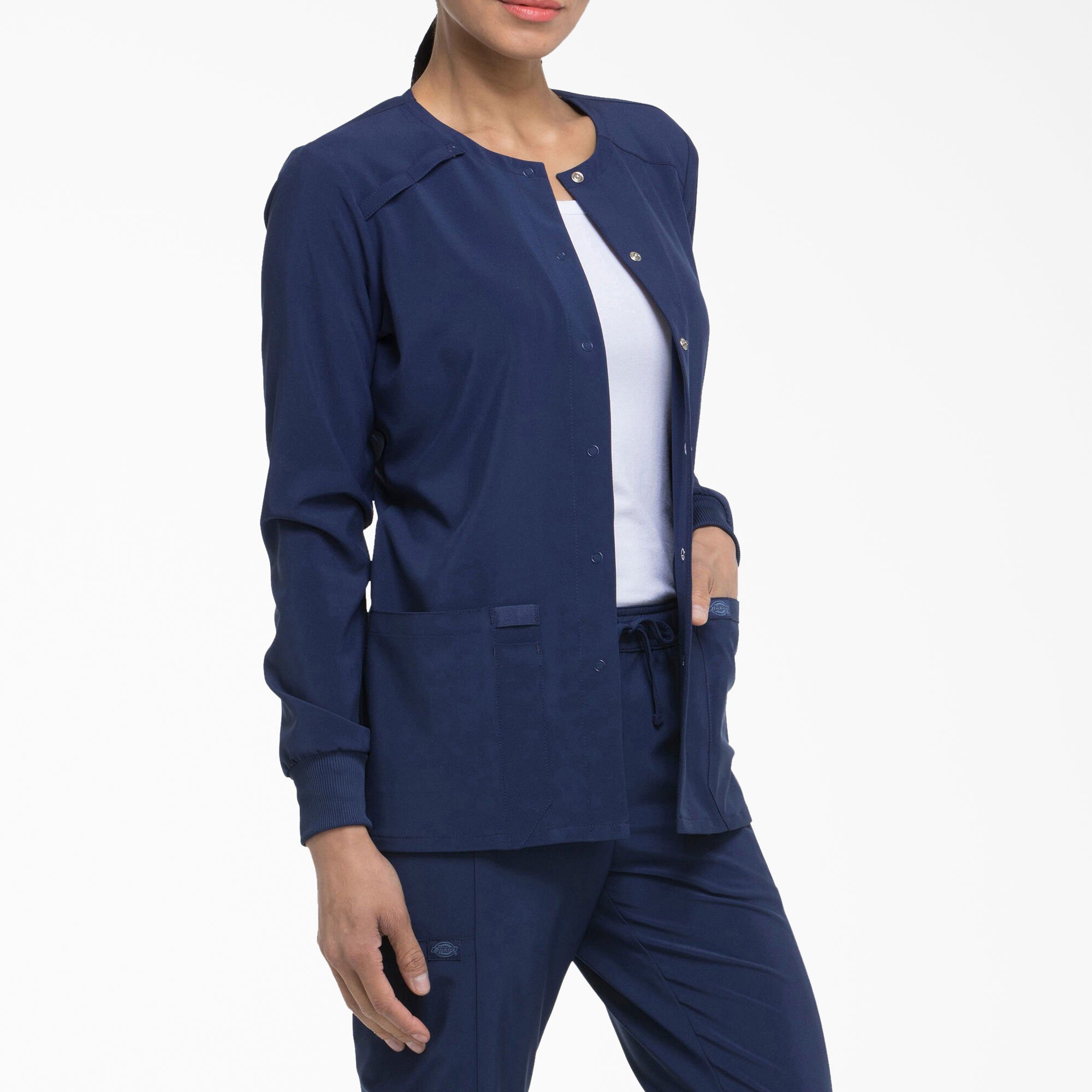 Women's EDS Essentials Snap Front Scrub Jacket - Image 3