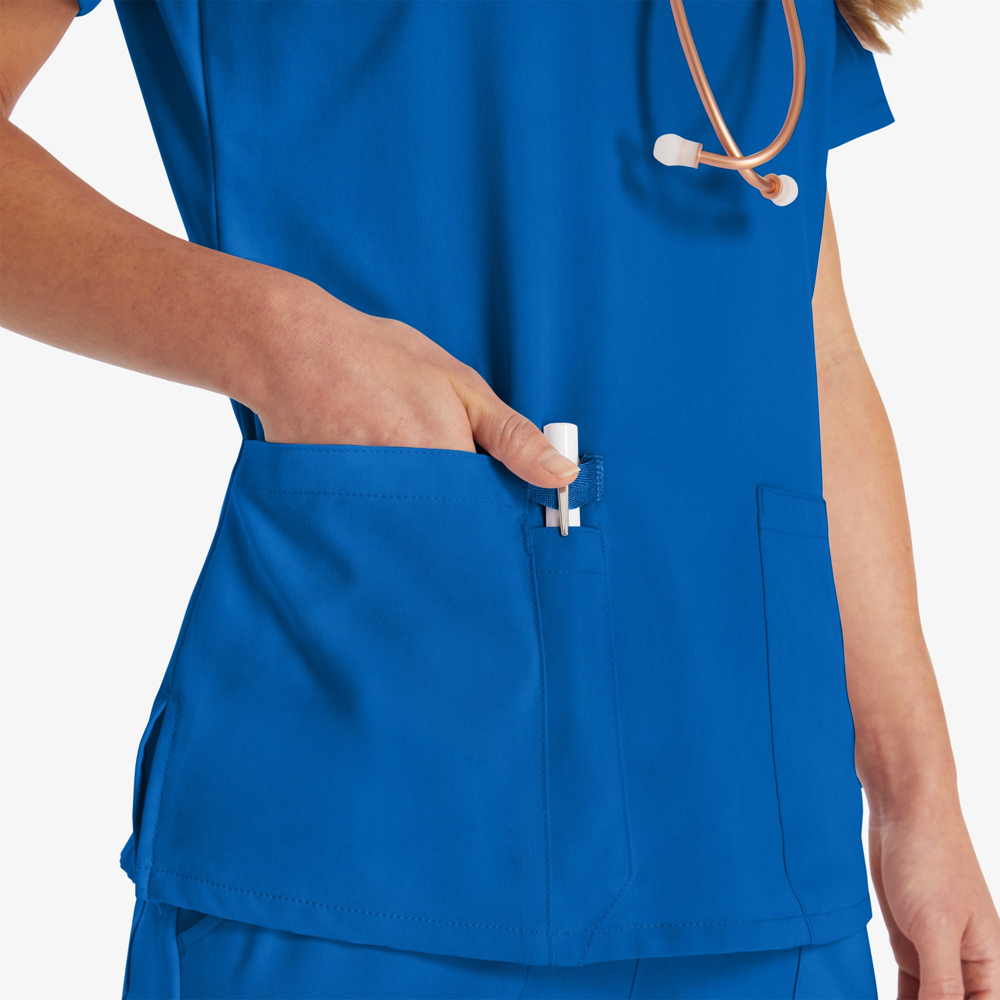 Women's EDS Essentials V-Neck Scrub Top - Image 5