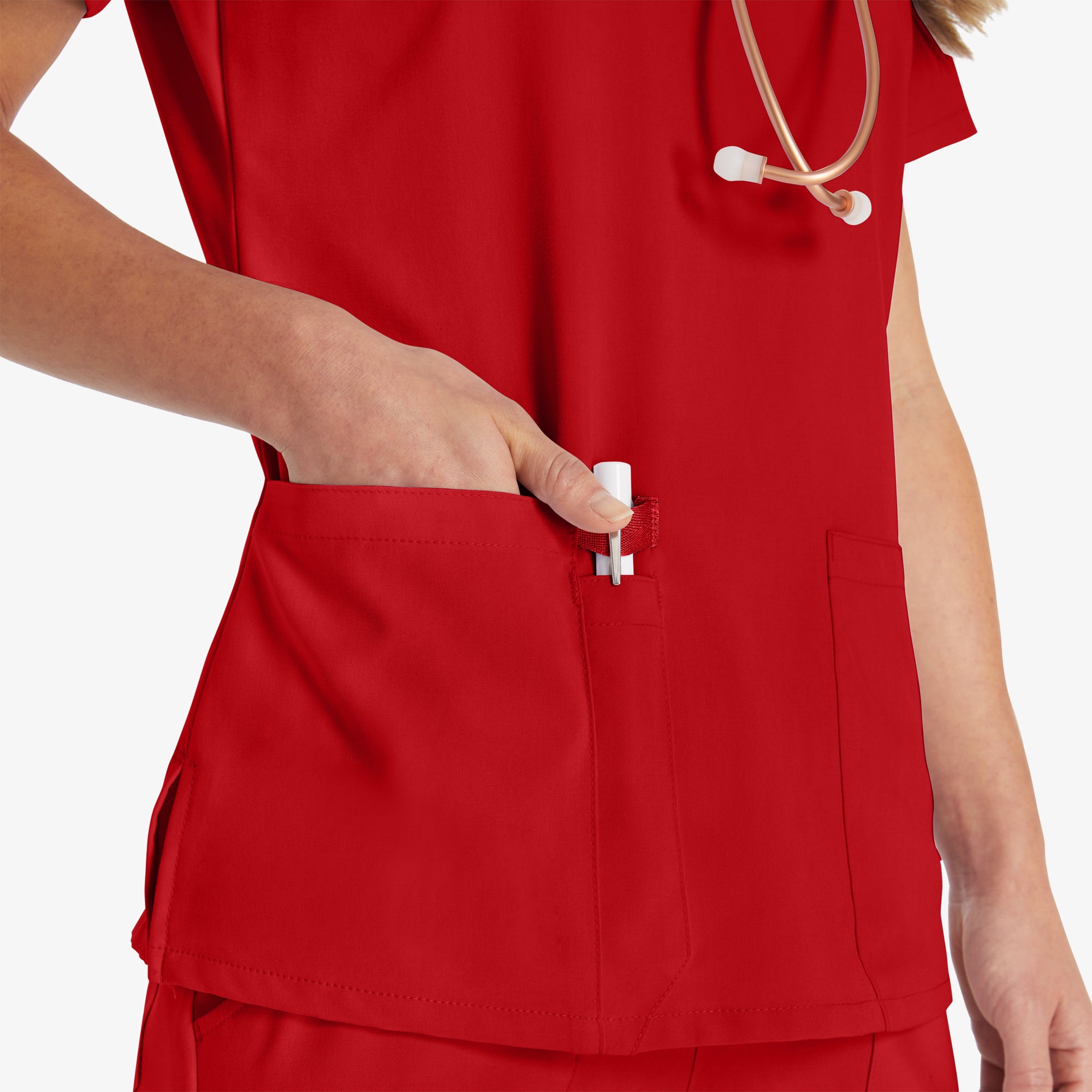 Women's EDS Essentials V-Neck Scrub Top - Image 5