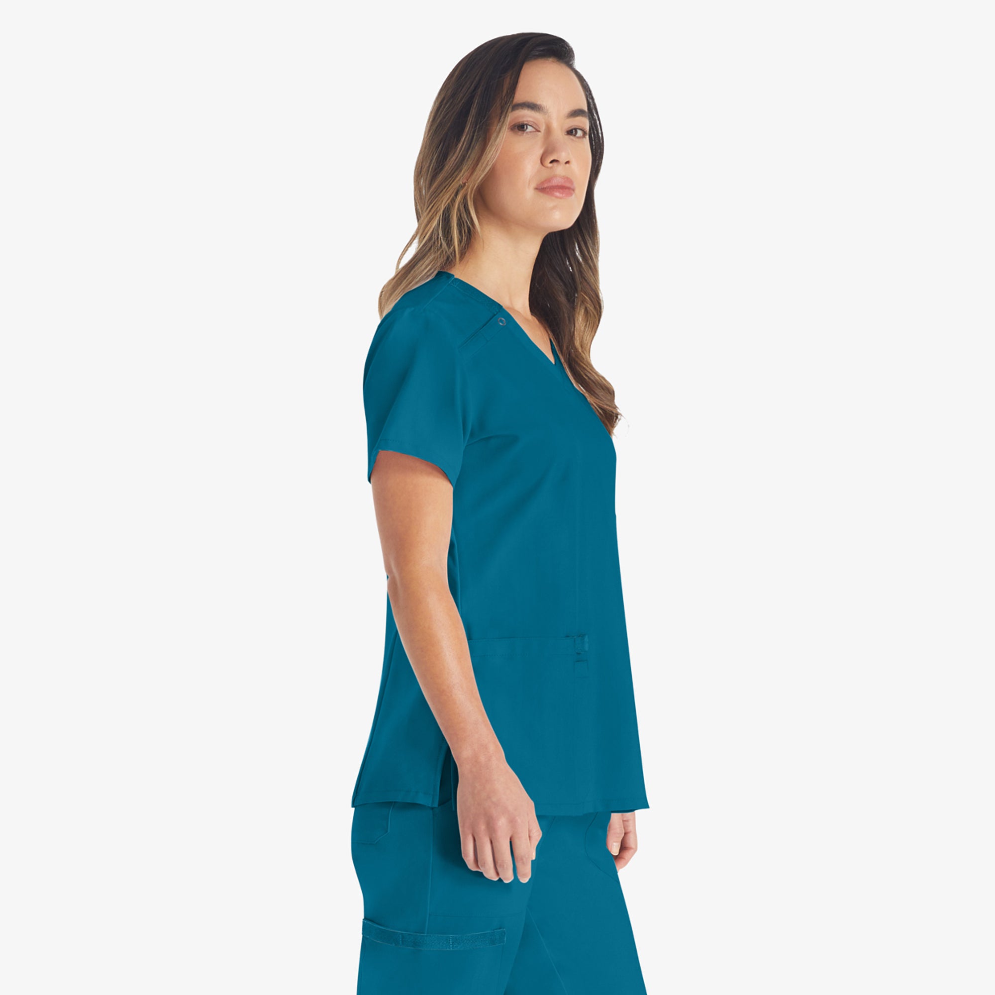 Women's EDS Essentials V-Neck Scrub Top - Image 4