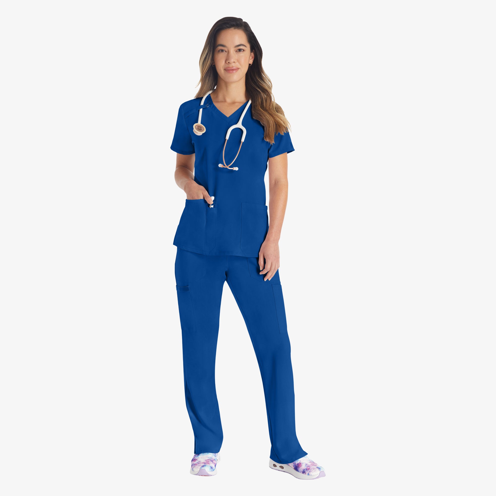 Women's EDS Essentials V-Neck Scrub Top - Image 5