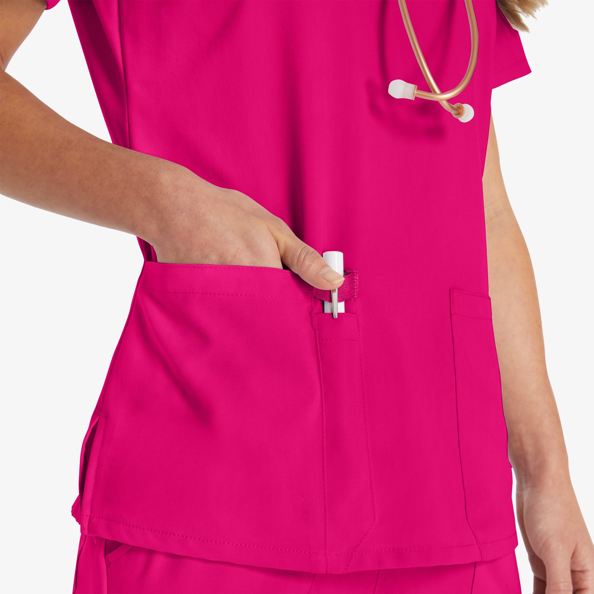 Women's EDS Essentials V-Neck Scrub Top - Image 5