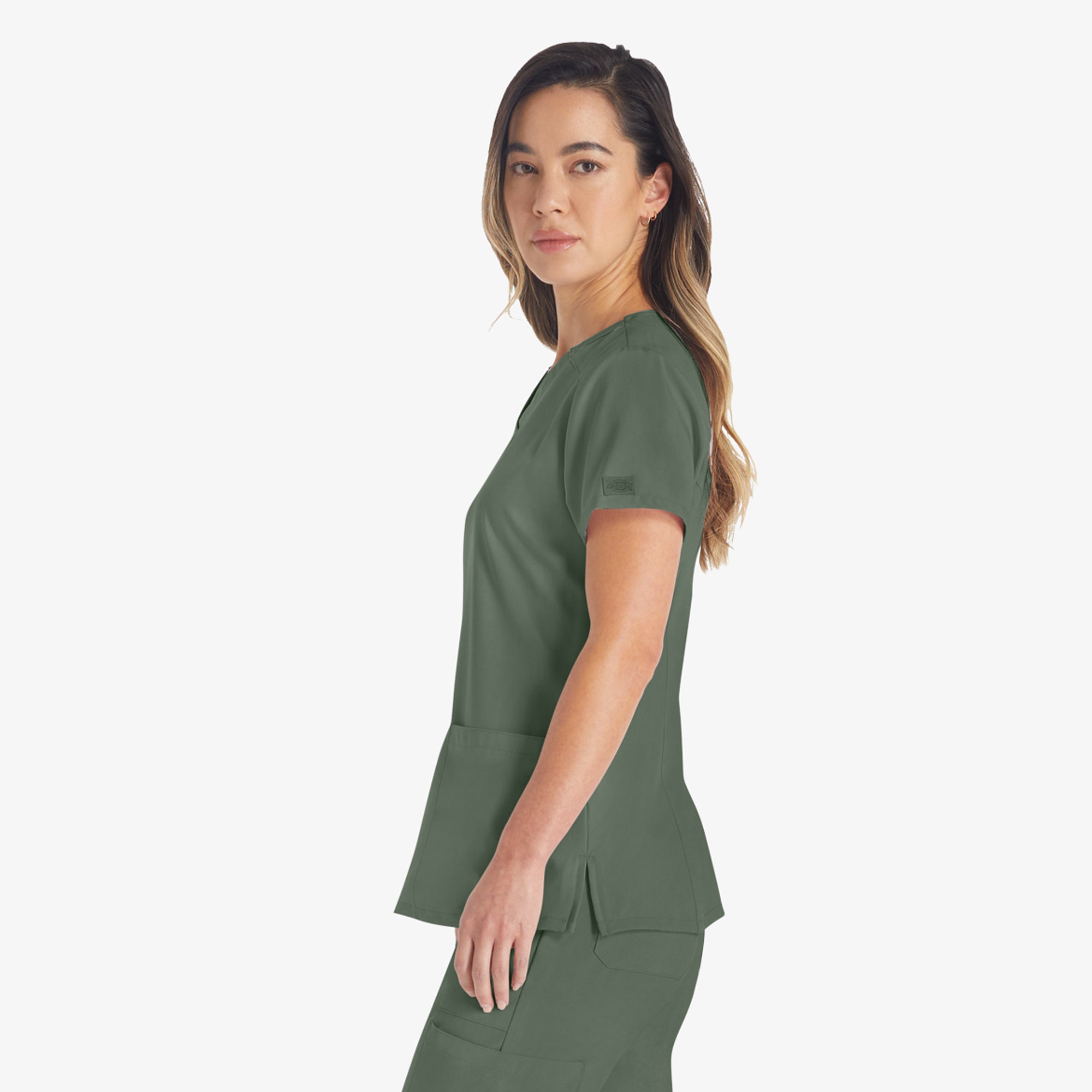 Women's EDS Essentials V-Neck Scrub Top - Image 2