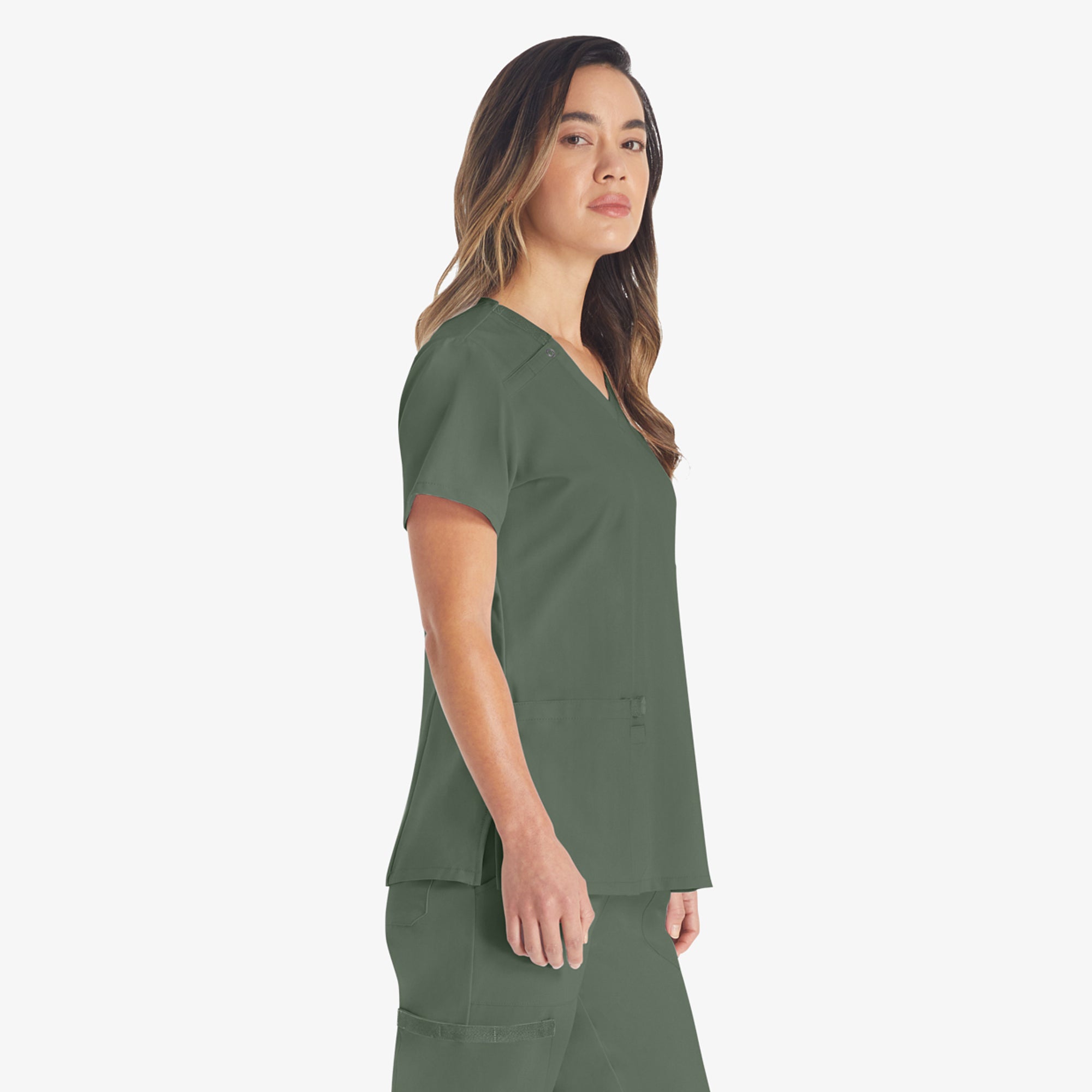 Women's EDS Essentials V-Neck Scrub Top - Image 3