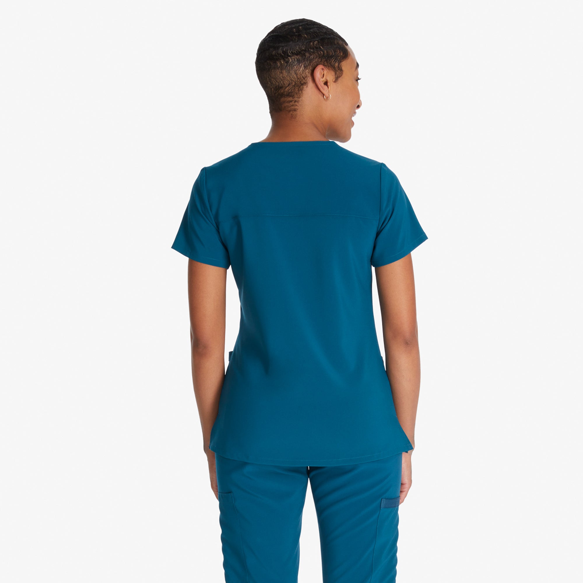 Women's EDS Essentials Mock Wrap Scrub Top - Image 2