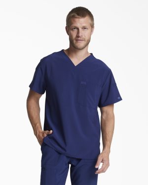 Men's EDS Essentials Tuckable V-Neck Scrub Top