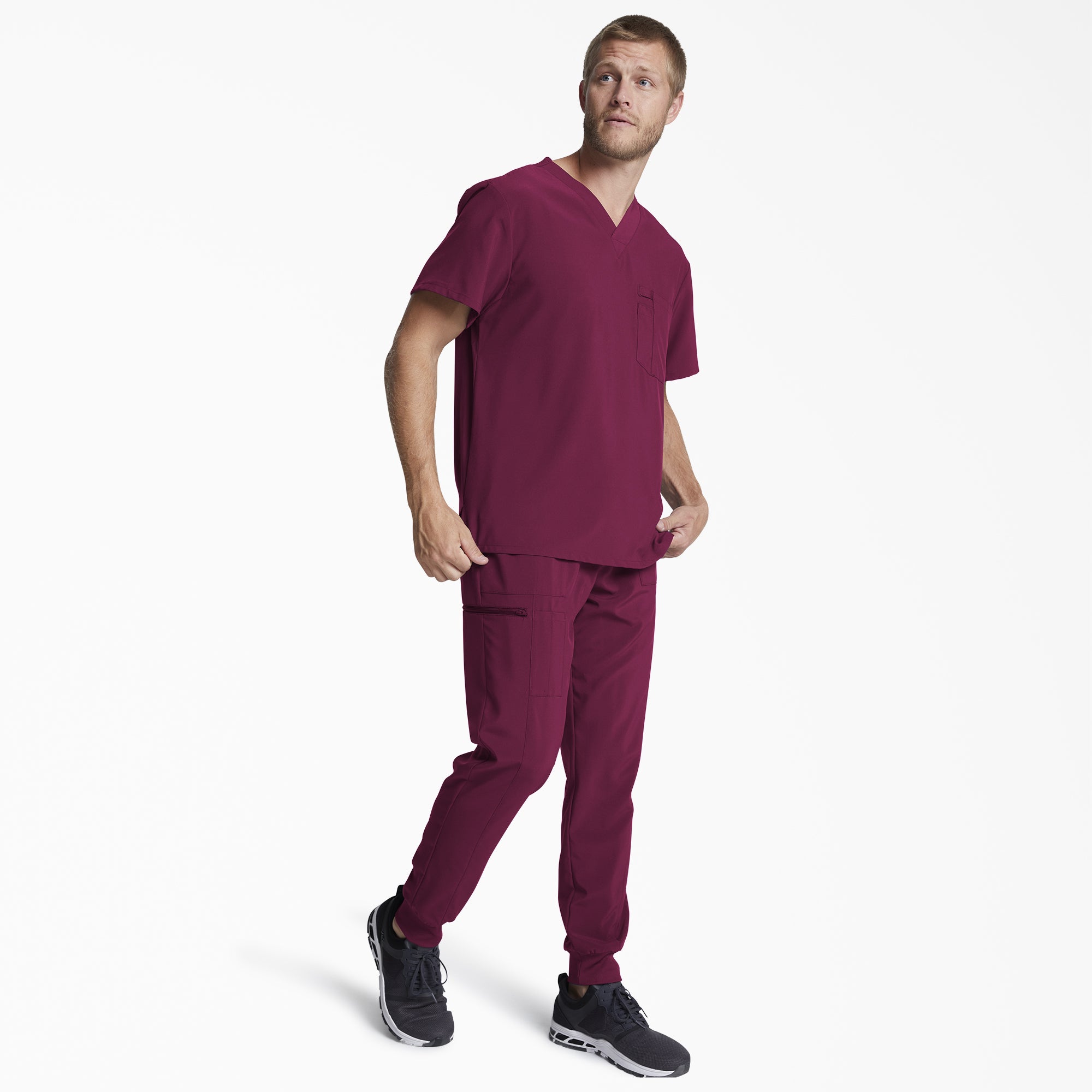 Men's EDS Essentials Tuckable V-Neck Scrub Top - Image 4