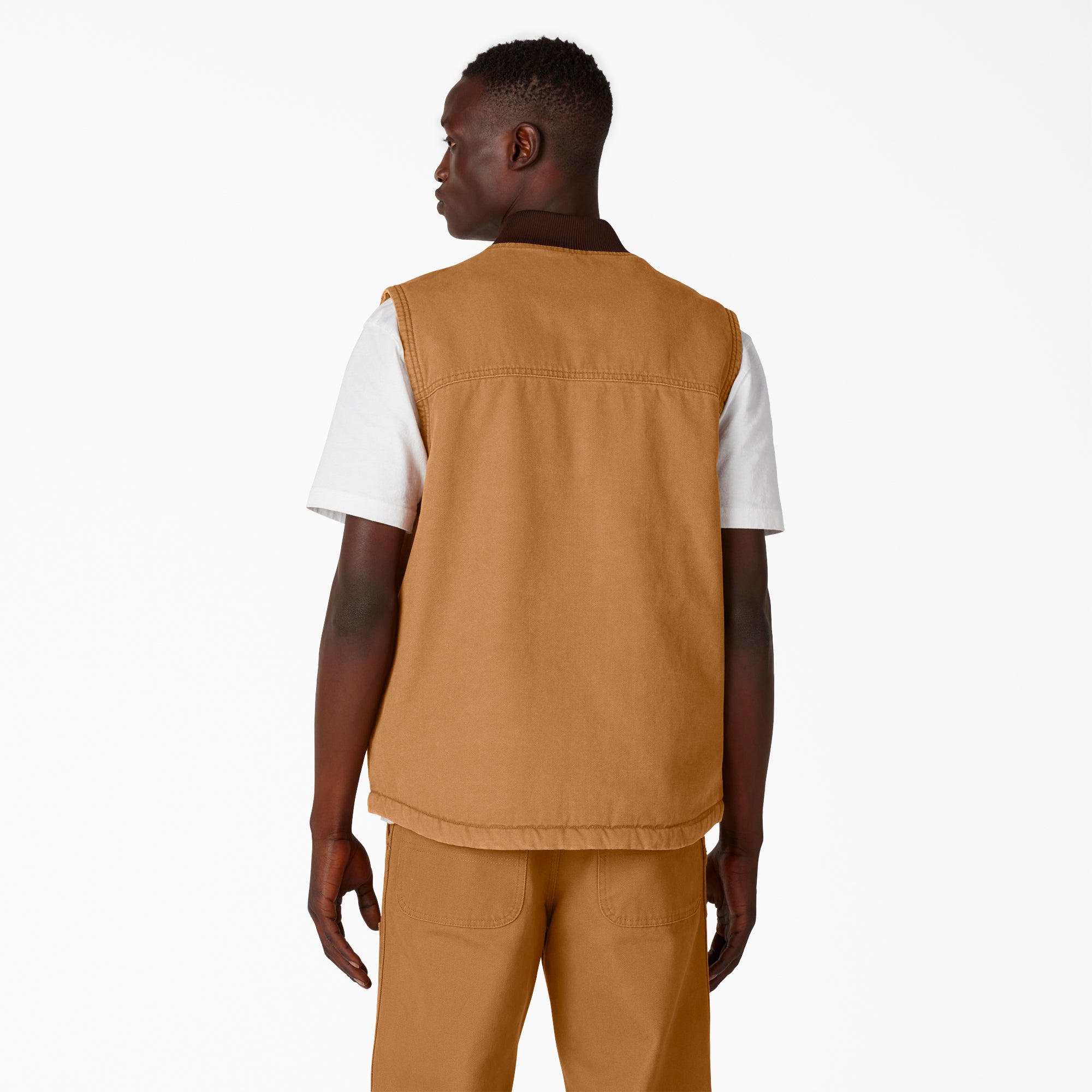 Stonewashed Duck High Pile Fleece Lined Vest - Image 2