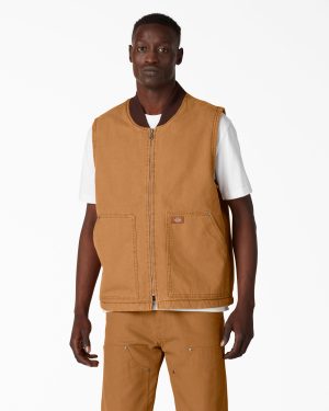 Stonewashed Duck High Pile Fleece Lined Vest