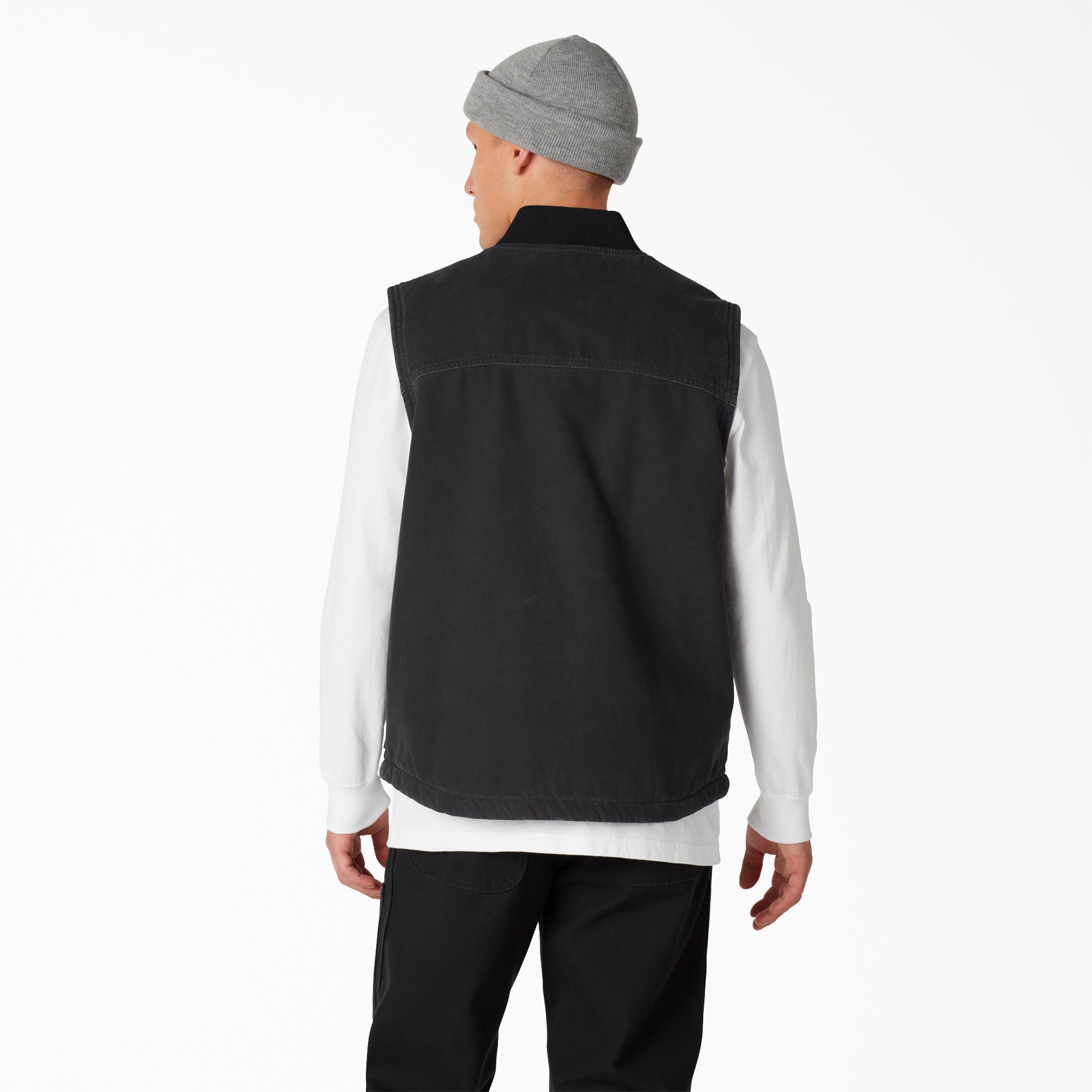 Stonewashed Duck High Pile Fleece Lined Vest - Image 2