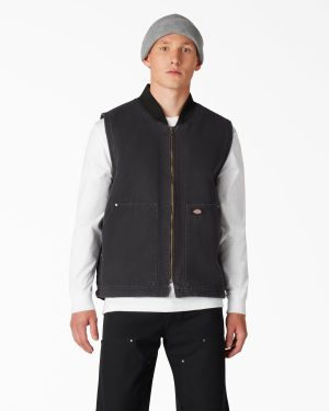 Stonewashed Duck High Pile Fleece Lined Vest