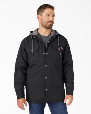 Water Repellent Duck Hooded Shirt Jacket