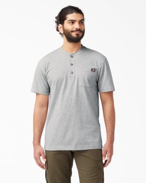 Heavyweight Short Sleeve Henley T-Shirt