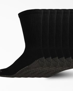 Moisture Control Crew Work Socks. Size 12-15. 6-Pack