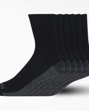 Moisture Control Mid-Crew Socks. Size 6-12. 6-Pack