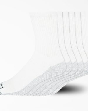 Moisture Control Mid-Crew Socks. Size 6-12. 6-Pack