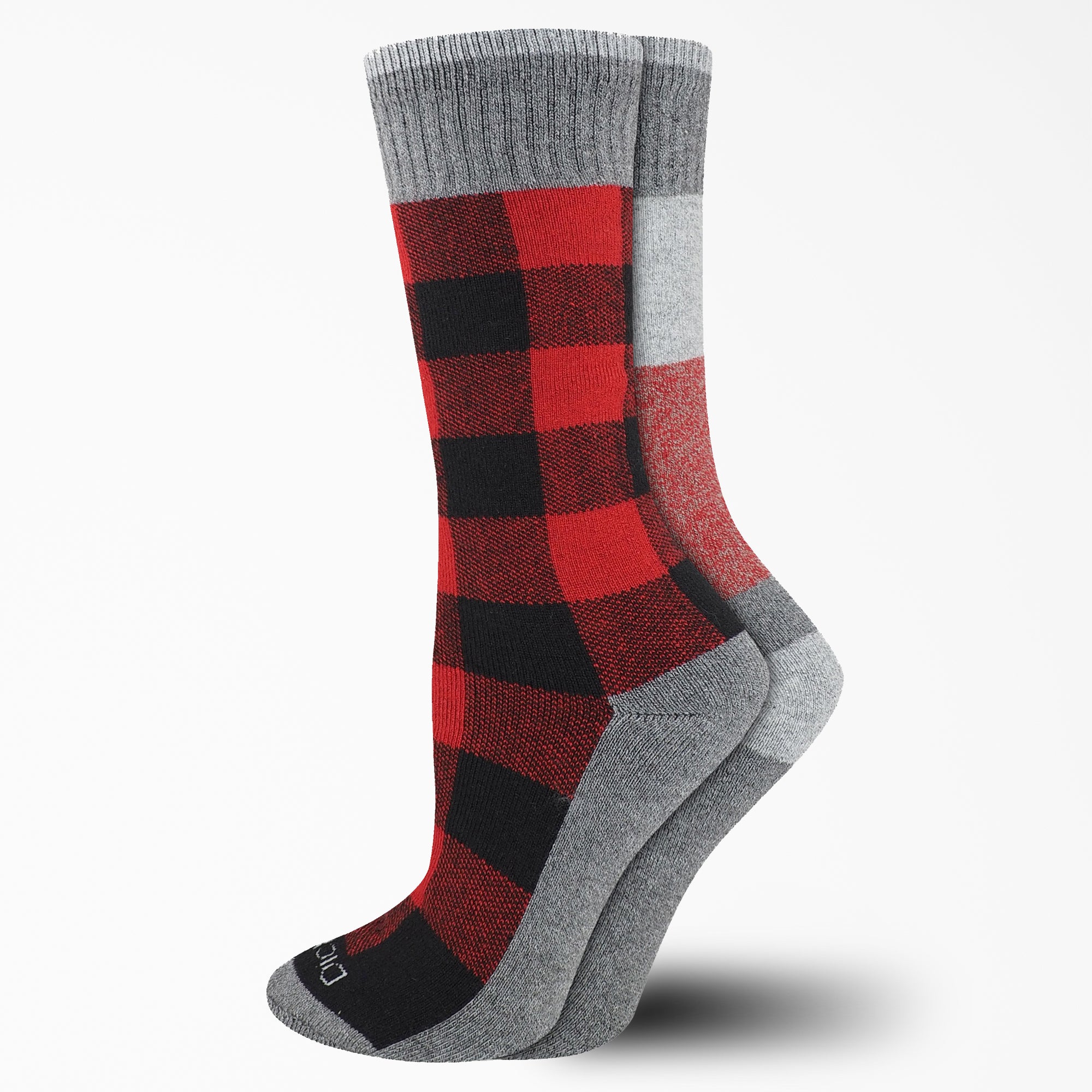Women's Thermal Plaid Crew Socks. Size 6-9. 2-Pack