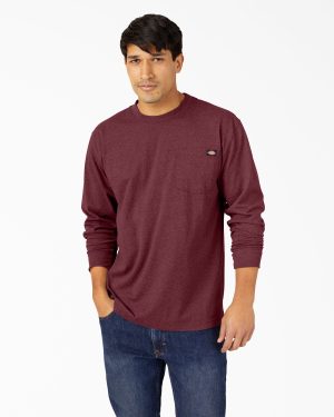 Heavyweight Heathered Long Sleeve Pocket T-Shirt