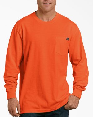 Heavyweight Neon Long Sleeve Pocket T-Shirt