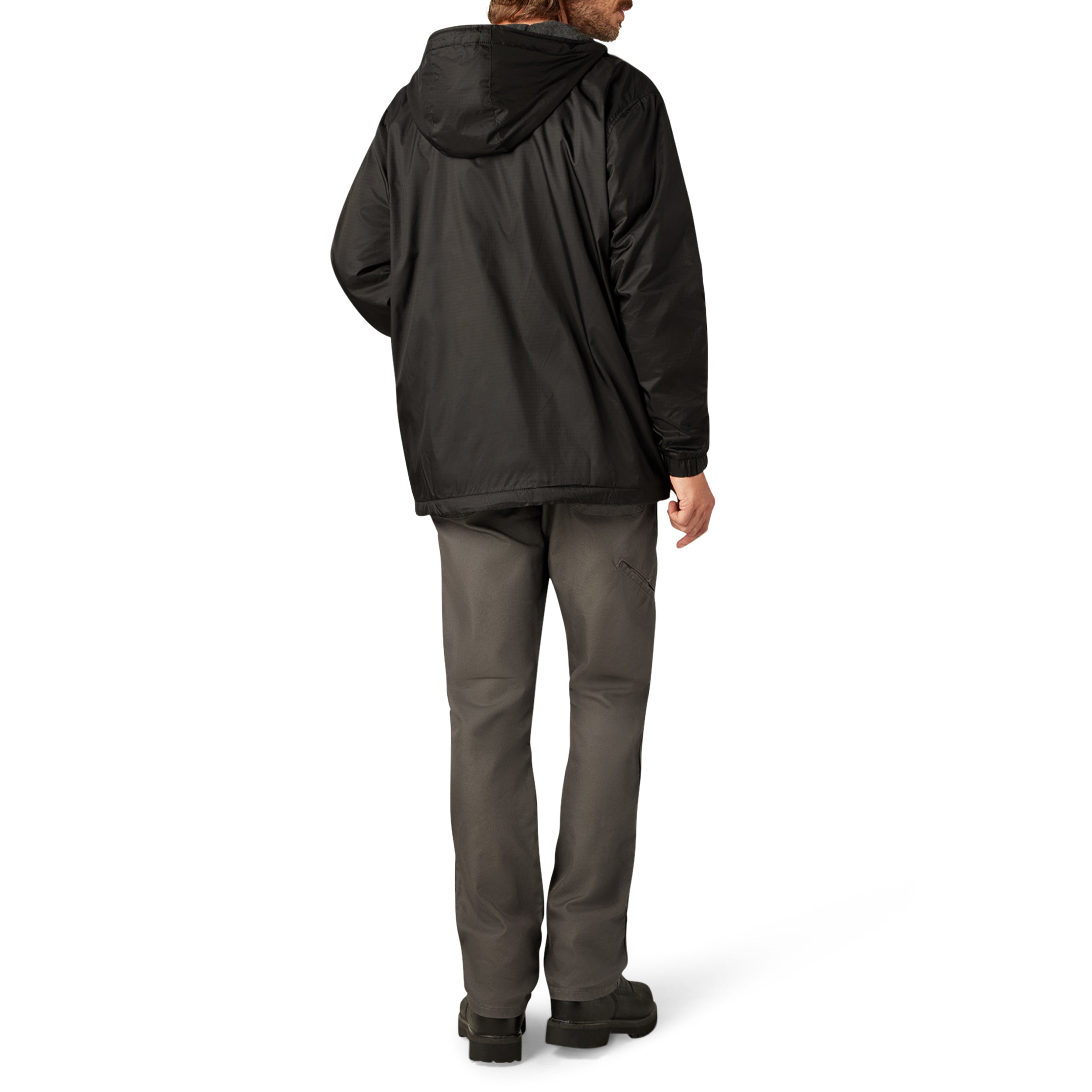 Fleece Lined Nylon Hooded Jacket - Image 15